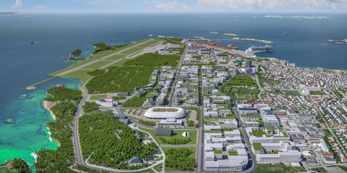 illustrasjon på byutviklingen i Bodø