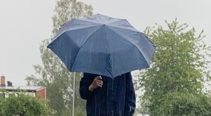 paraply i regn